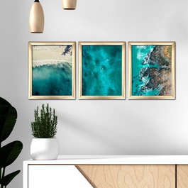 Wallity Cuadro decorativo enmarcado en mdf (3 piezas) Multicolor